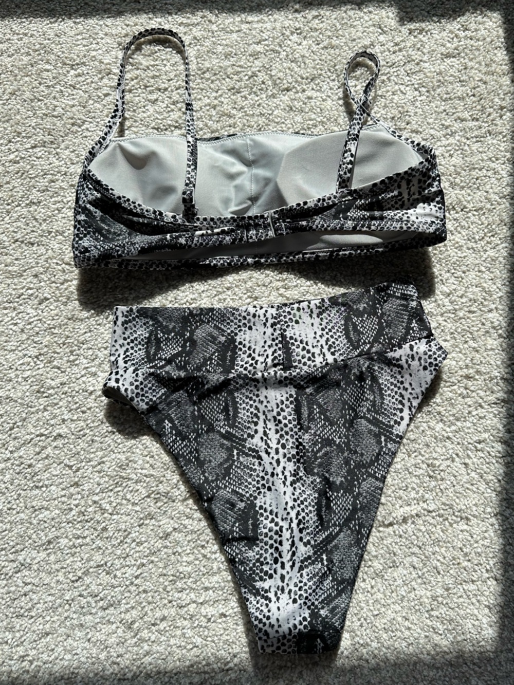 Women’s Aerie Black & White Snake Print‎ Bikini - Picture 2 of 6